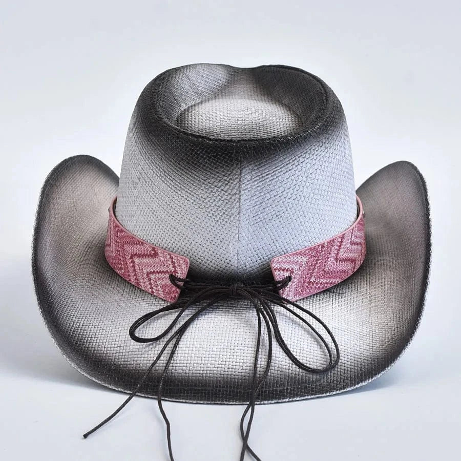 Cowgirlhatt med Rosa Band