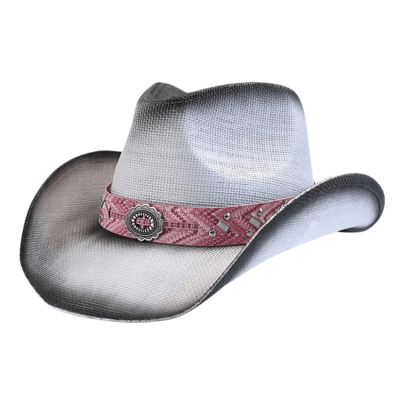 Cowgirlhatt med Rosa Band
