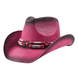 Cowgirlhatt Pärldetaljer Klarrosa / One Size