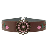 Cowgirlhattband broderade blommor
