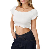 Crop top med smock
