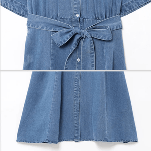 Denimskjortklänning med skärp