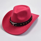 Elegant cowboyhatt i filt Rosa / One Size