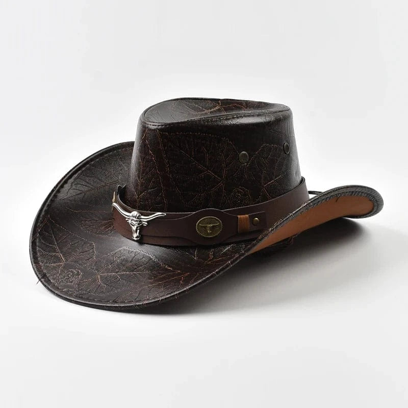 Elegant Cowboyhatt i Konstläder Brun / One Size