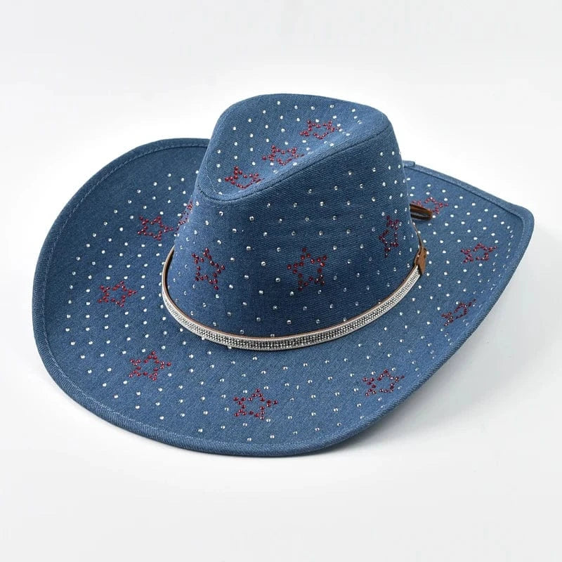 Elegant Westernhatt med Strass