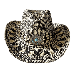 Etnisk Halmcowboyhatt Modell 1 / 56-58cm