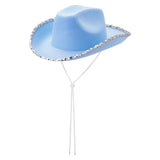 Filt cowboyhatt med glitterkant