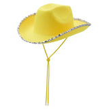 Filt cowboyhatt med glitterkant