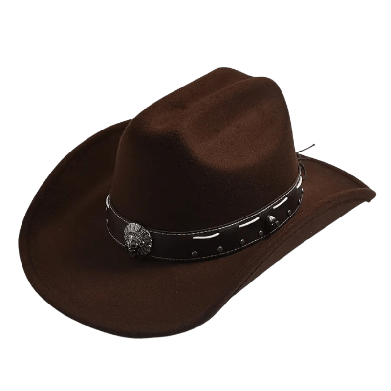 Filthatt Cowboy med Läderbälte