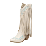 Fransboots med Broderi i Westernstil