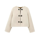 Fuskpäls jacka dam beige