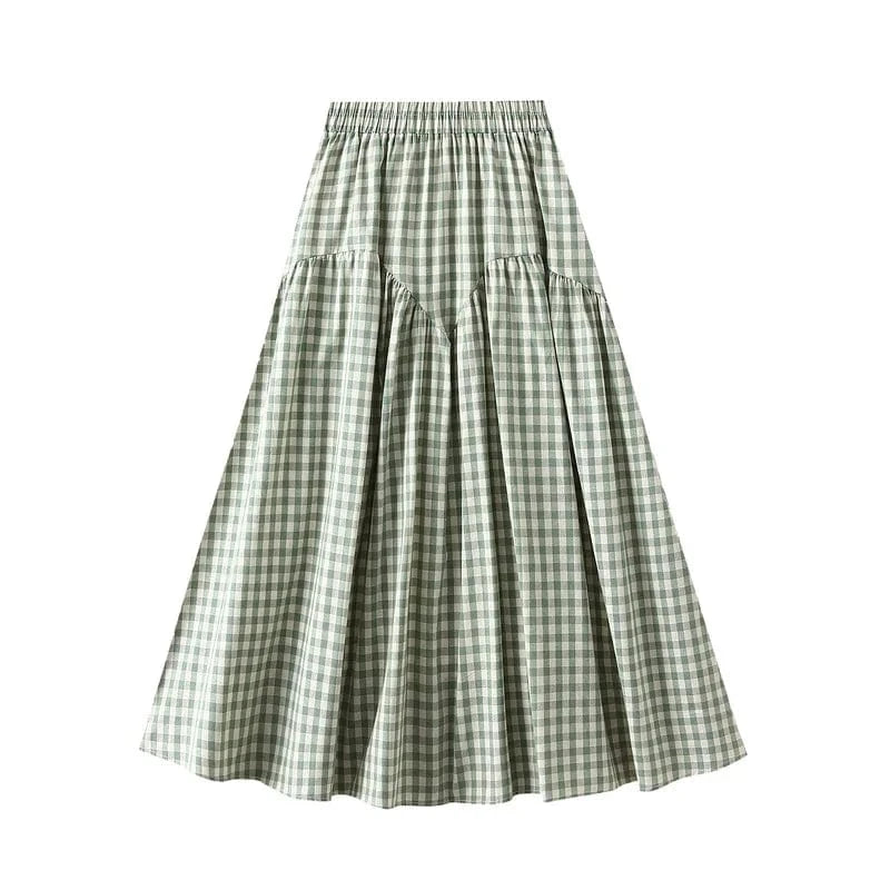 Gingham kjol