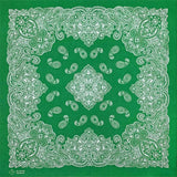 Grön Bandana med Paisley Mandala-mönster