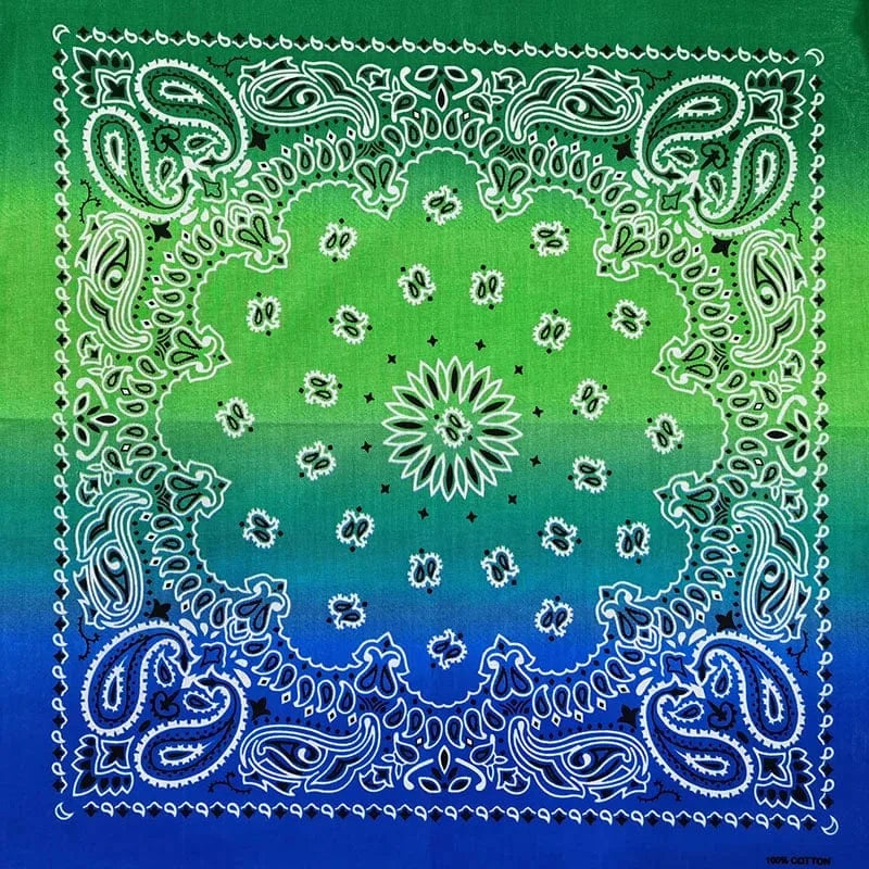Grön Blå Ombré Bandana