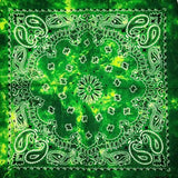 Grön Tie-Dye Bandana