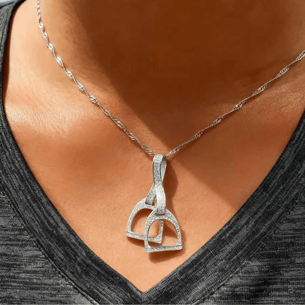 Halsband stigbyglar i äkta silver Silver / 41med5cm