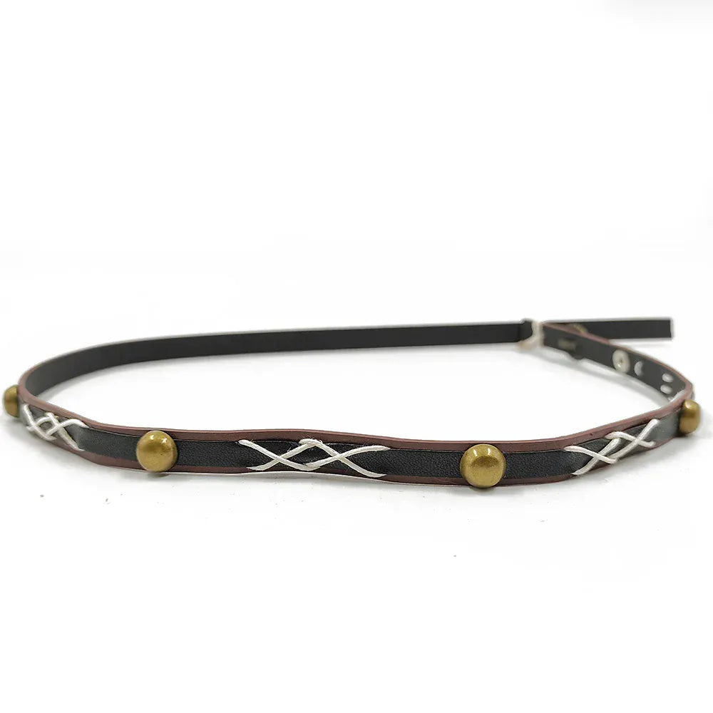 Hattband western i läder