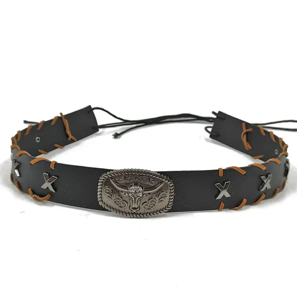 Herr westernhattband longhorn