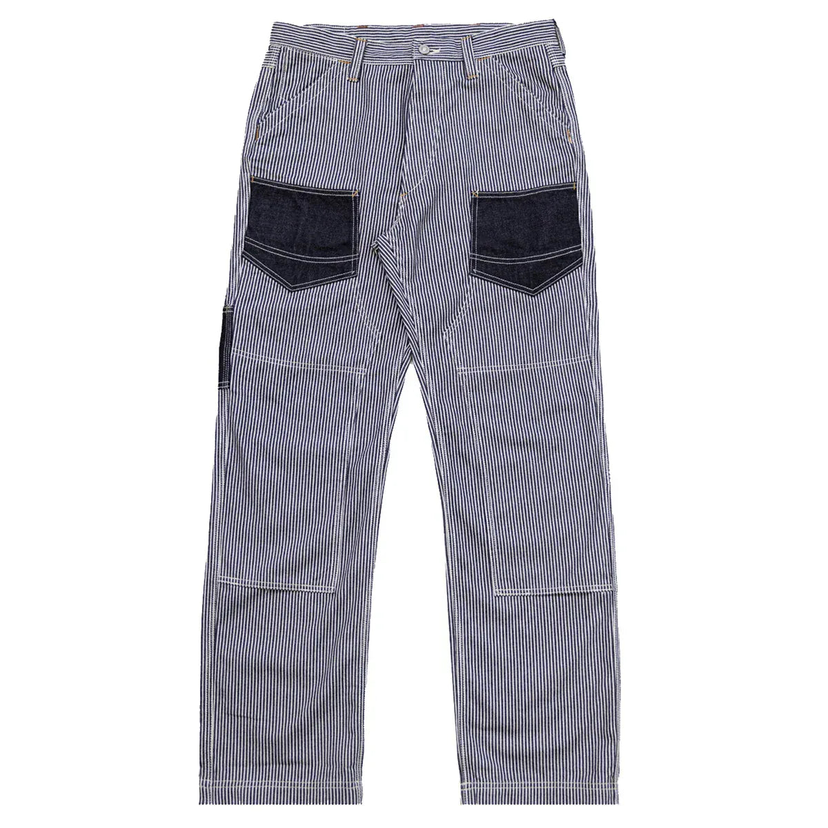 Hickoryrandiga jeans herr Blåvit / 28