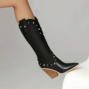 Högklackade Cowboyboots för Dam