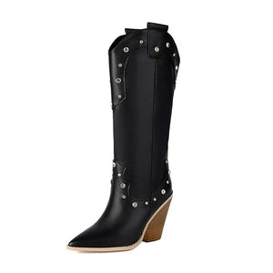 Högklackade Cowboyboots för Dam Svart / 35