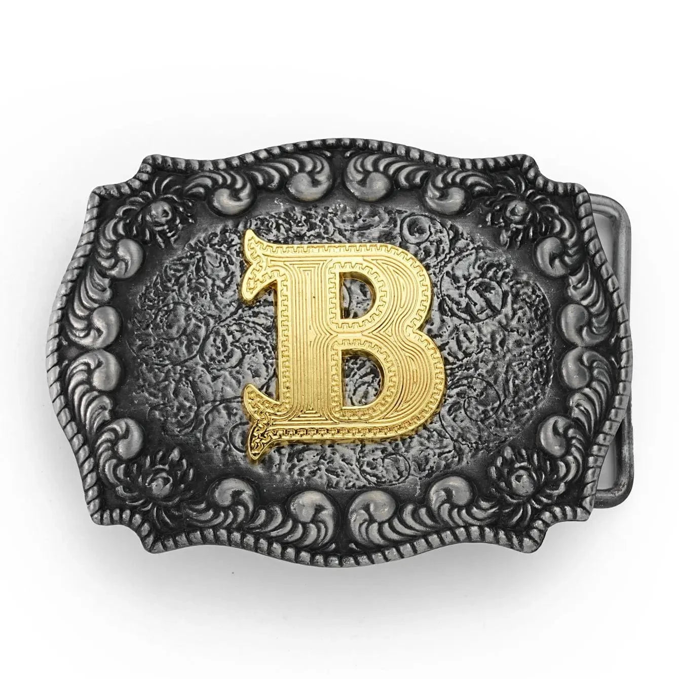Initial Bältesspänne Bokstav Guld Silver