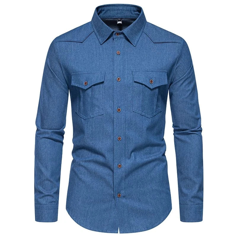 Jeans skjorta western
