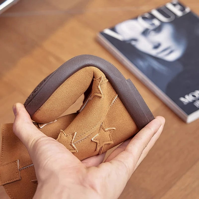 Cowboyboots barn med äkta läder och stjärndetaljer