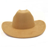 Klassisk cowboyhatt filt Ljus kamel / 56-58cm