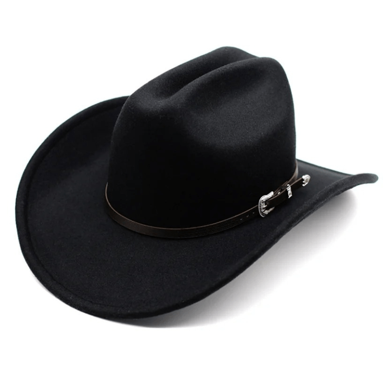 Klassisk Cowboyhatt Läderband