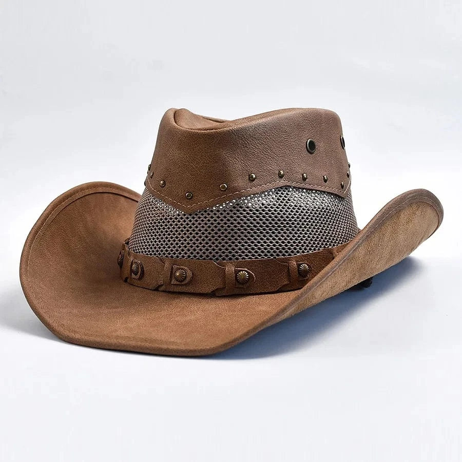 Läder Cowboyhatt