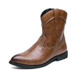 Låga cowboy boots herr