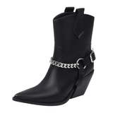 Låga Cowboyboots med Nitar för Dam