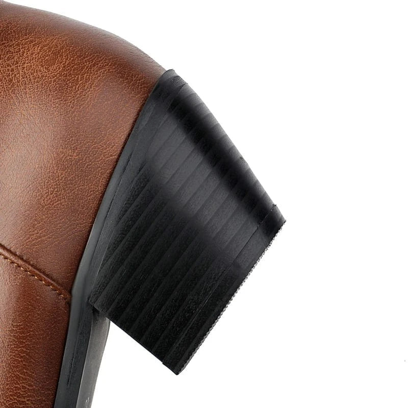Låga Cowgirl Boots med Quiltat Skaft