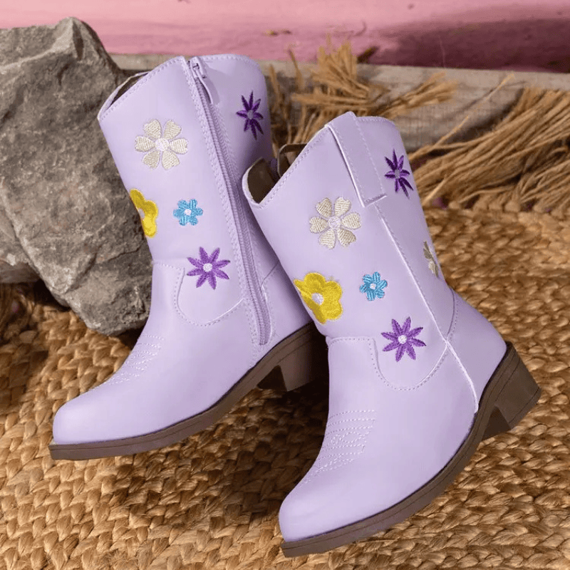 Lila cowboyboots för flickor