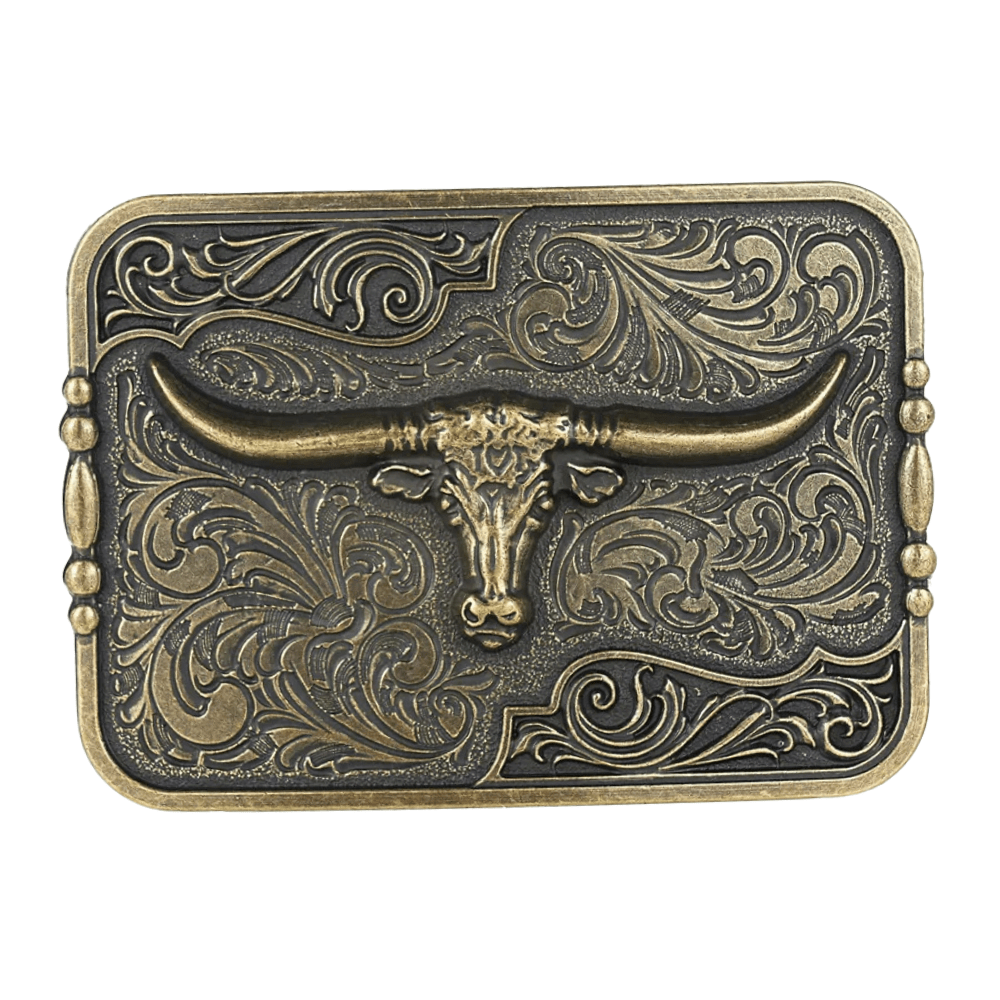 Longhorn Bältesspänne Blommig Design