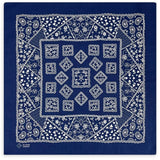 Marinblå Bandana med Lapptäckesmönster