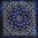 Marinblå Tie-Dye Paisley Bandana