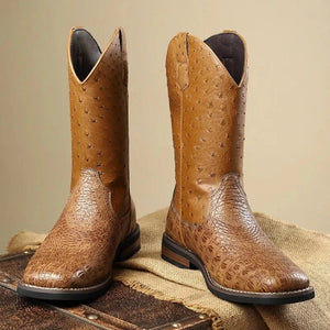 Ostrich cowboy boots