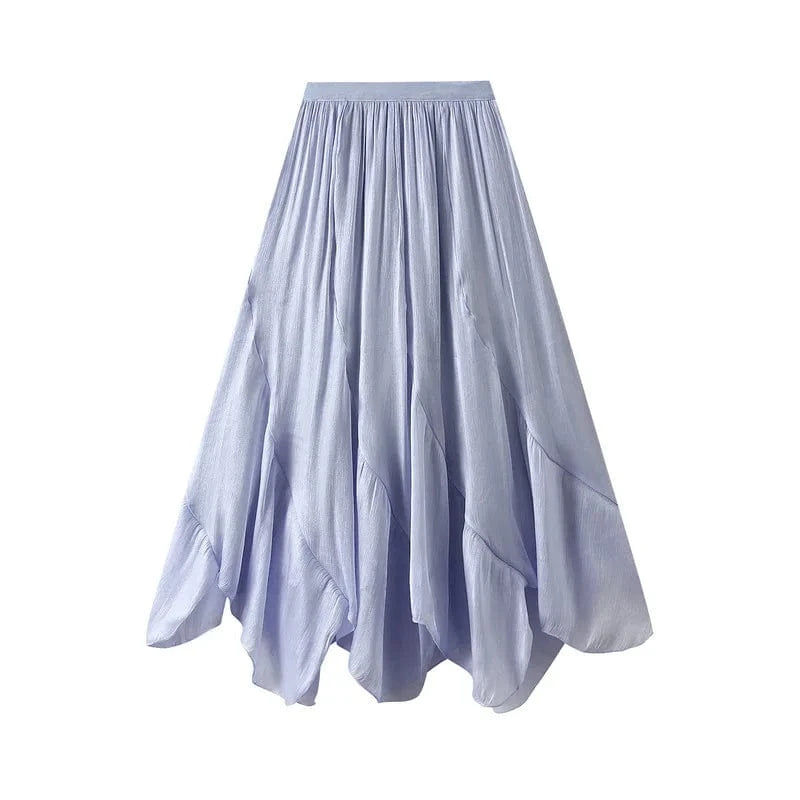 Midikjol med asymmetrisk drapering