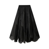 Midikjol med asymmetrisk drapering