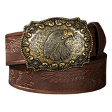 Mörkbrunt cowboybälte Örn / 120cm