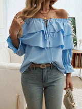 Off shoulder blus