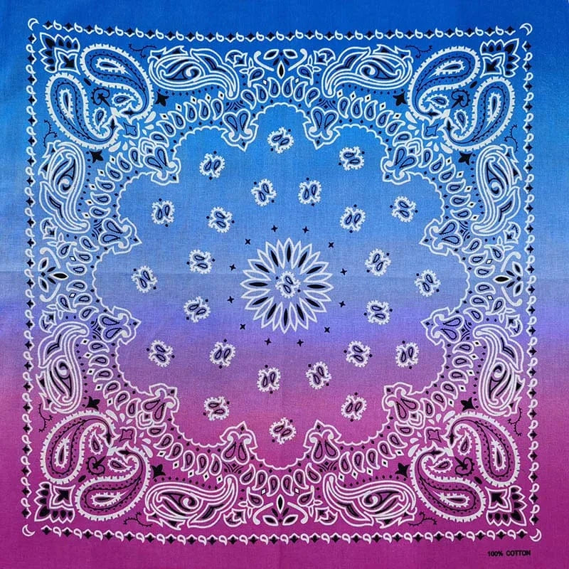 Ombré Blå Rosa Bandana