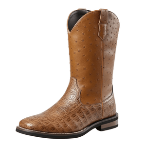 Ostrich cowboy boots Gul / 39