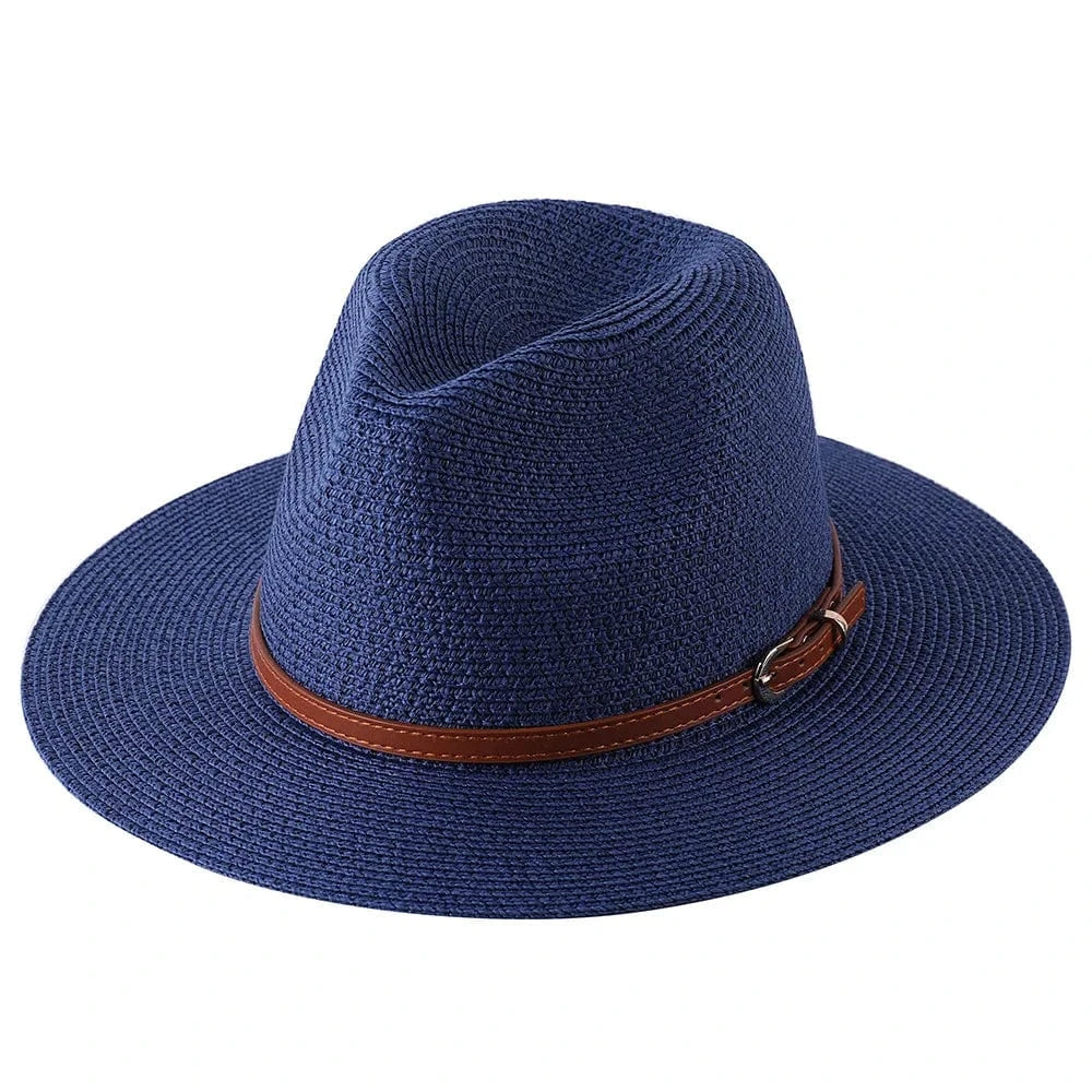 Panama cowboyhatt i strå Marinblå 2 / 59cm