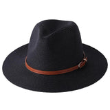 Panama cowboyhatt i strå Svart 1 / 59cm