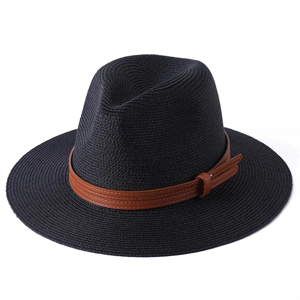 Panama cowboyhatt i strå Svart 2 / 59cm