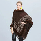 Poncho med päls