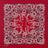 Röd Bandana med Blommig Paisley-mönster